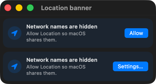 MacNetwork preview render: Connection Module: Location banner